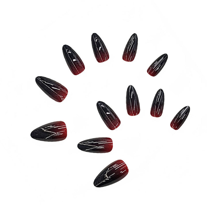 Ombre Glossy Stiletto Press-On Nails Kalsten
