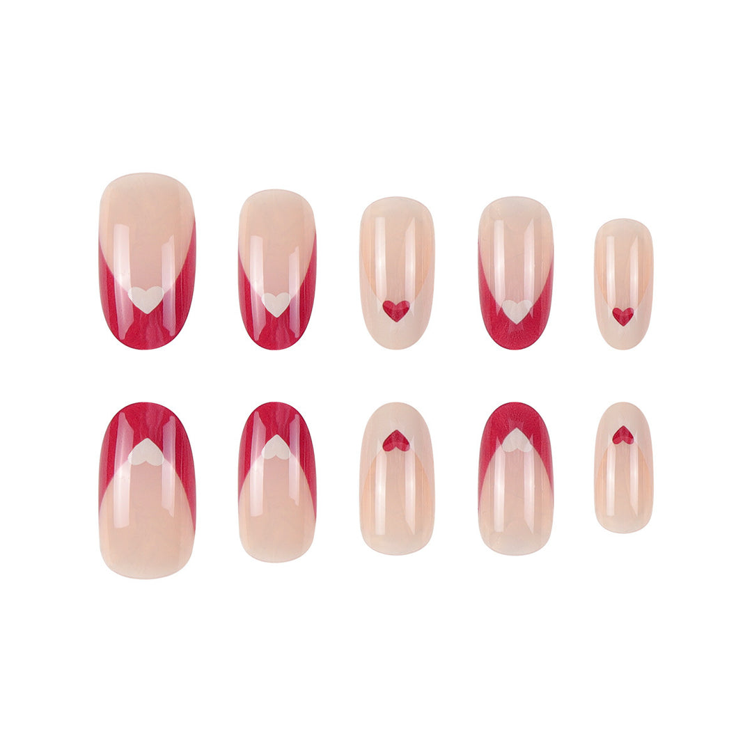 Heart-Accent Stiletto Press-On Nails Kalsten