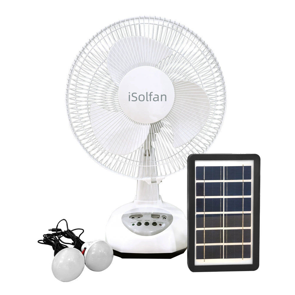 Women's portable solar-powered fan with integrated LED lighting Kalsten