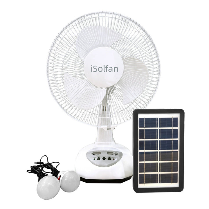 Women's portable solar-powered fan with integrated LED lighting Kalsten