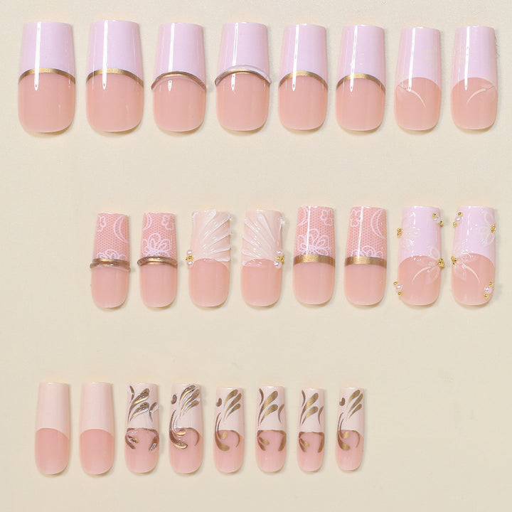 Elegant Decorative Press-On Nail Tips Kalsten