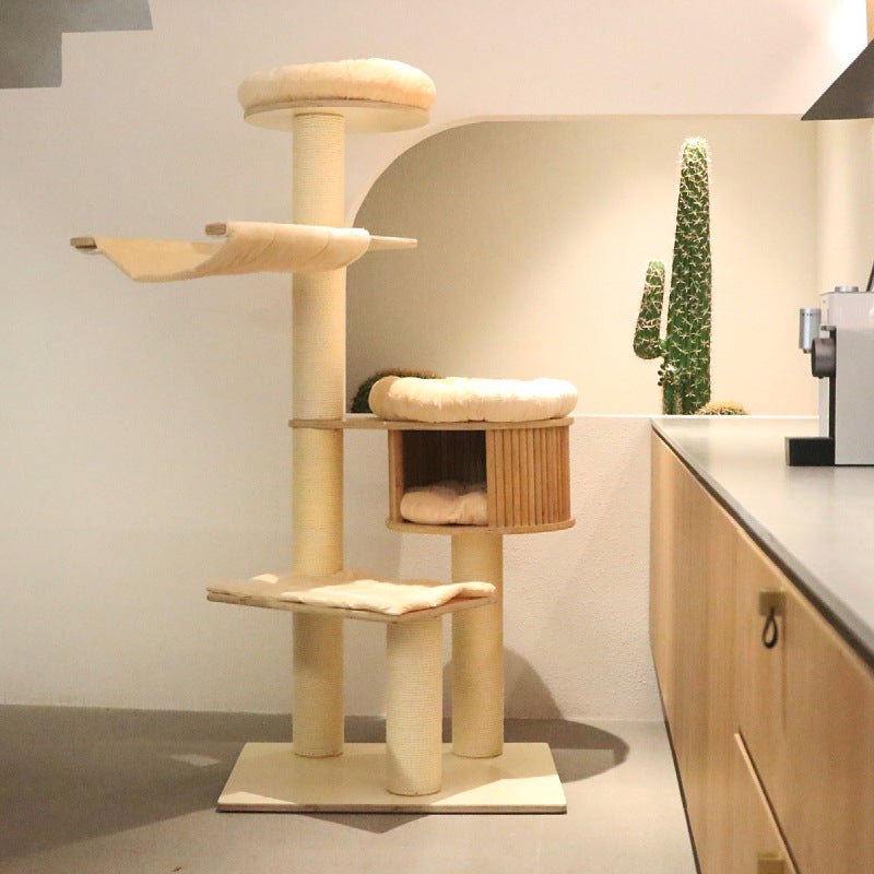 Cozy cat tree with multiple levels Kalsten