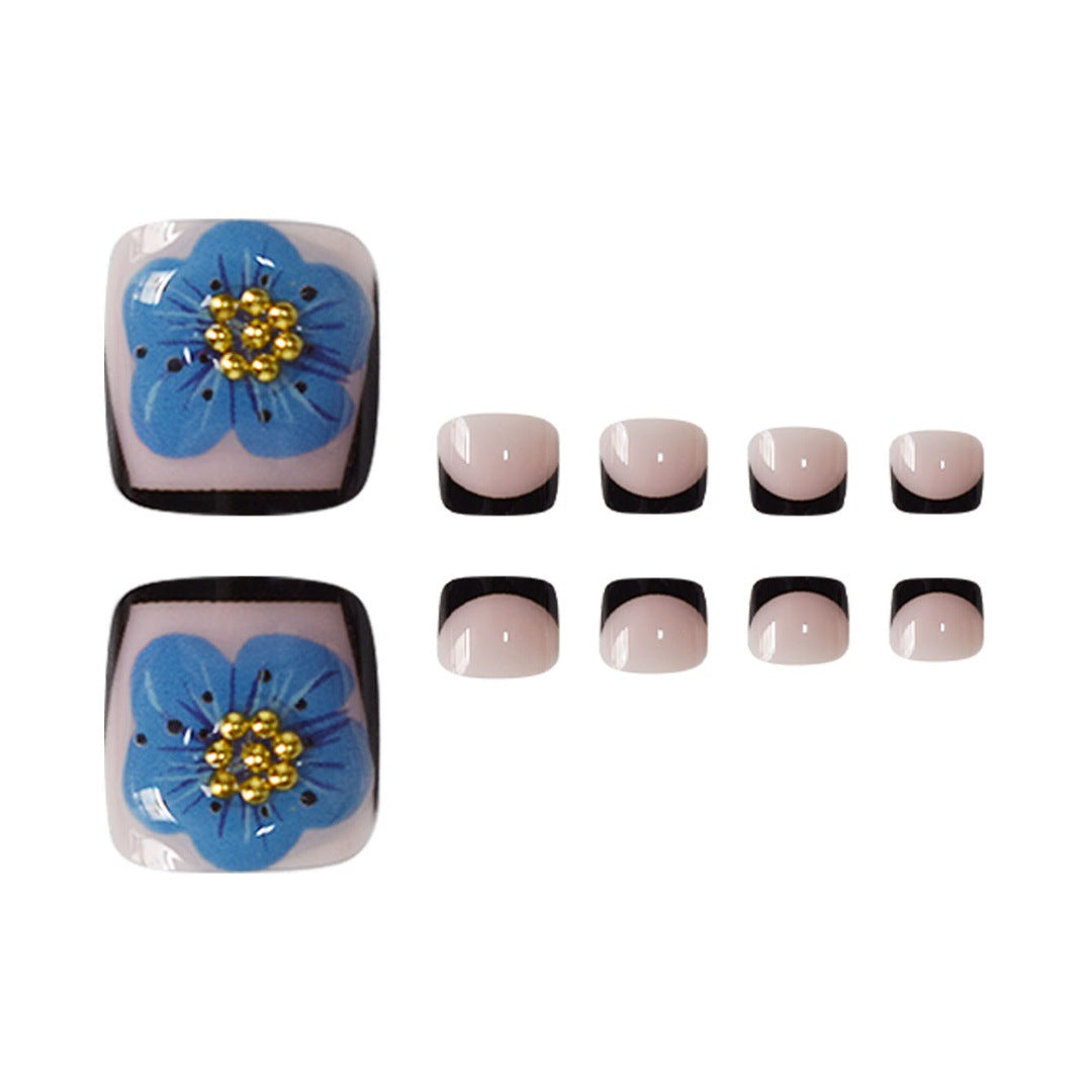 Floral Decorative Press-On Toe Nails Kalsten