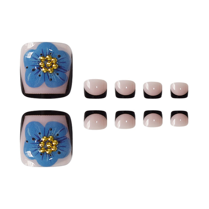 Floral Decorative Press-On Toe Nails Kalsten