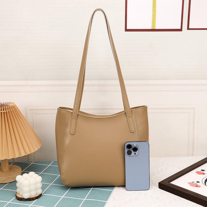 Minimalist Faux Leather Tote Bag