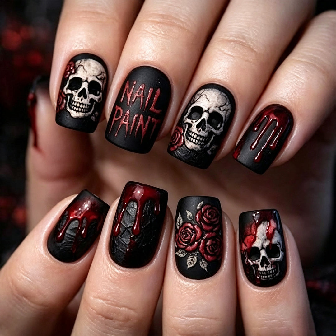 Artistic Gothic Nail Art Extensions Kalsten
