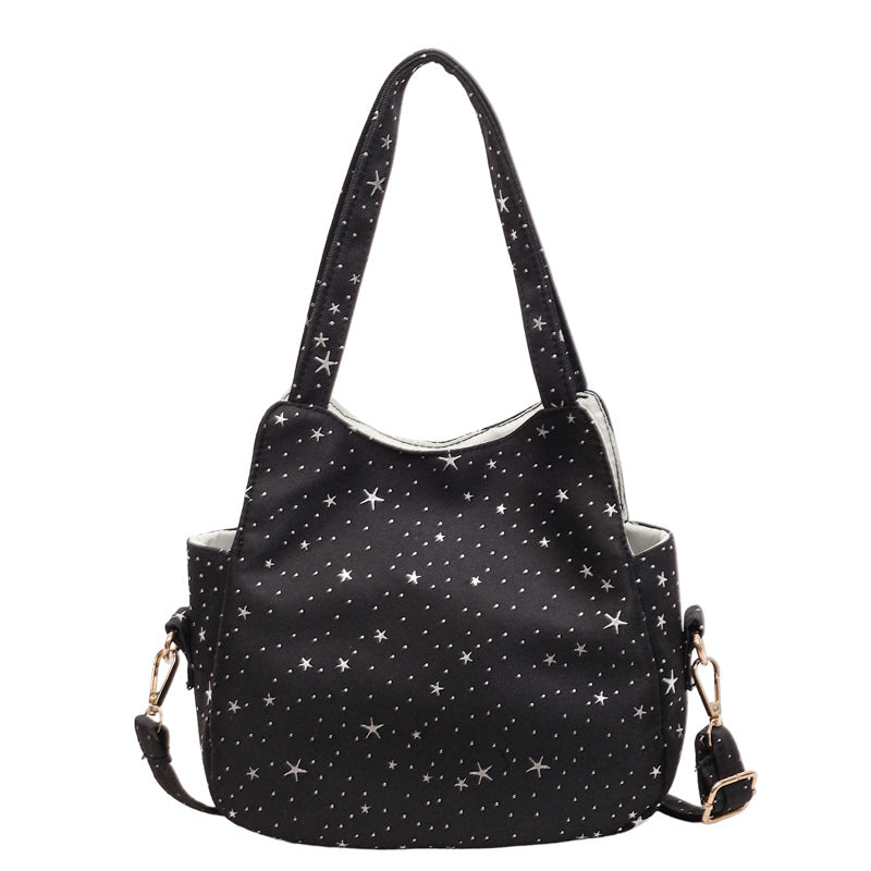 WoStar-Patterned Canvas Hobo Bag Kalsten