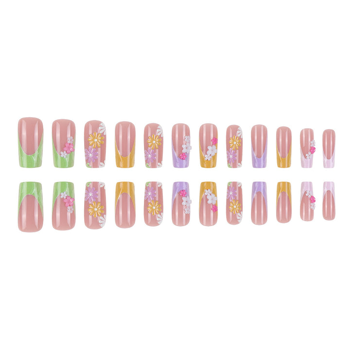 Floral Decorative Press-On Nails Kalsten