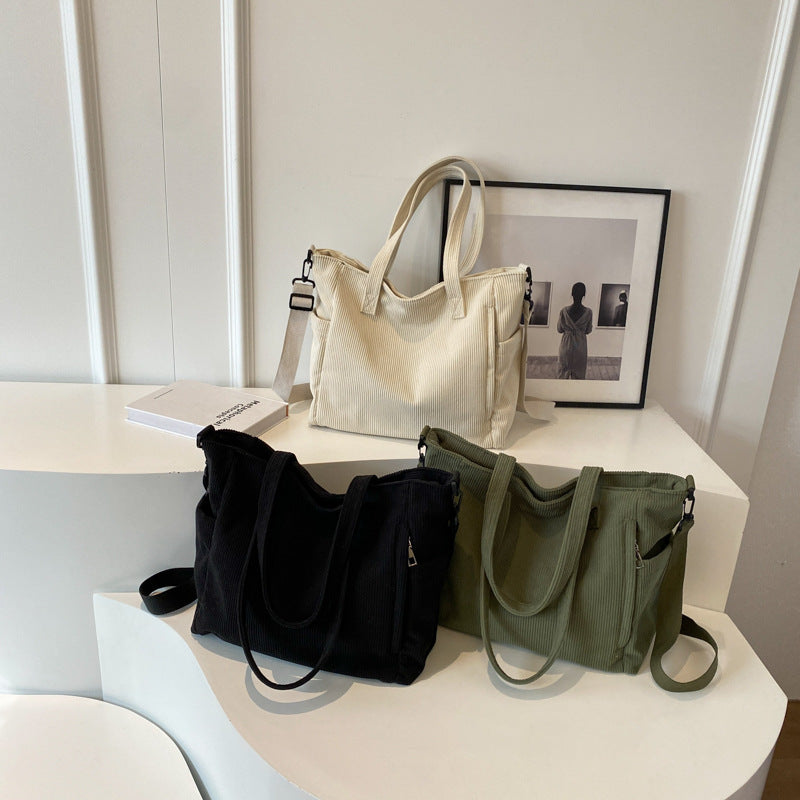 Textured Multi-Pocket Travel Tote Kalsten