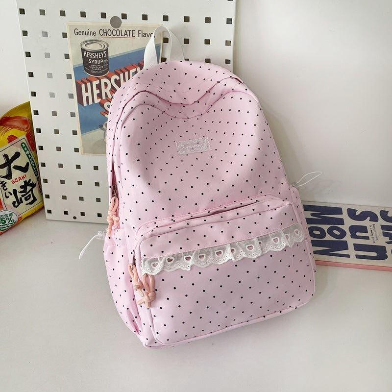Cute Decorative Polka Dot Backpack Kalsten