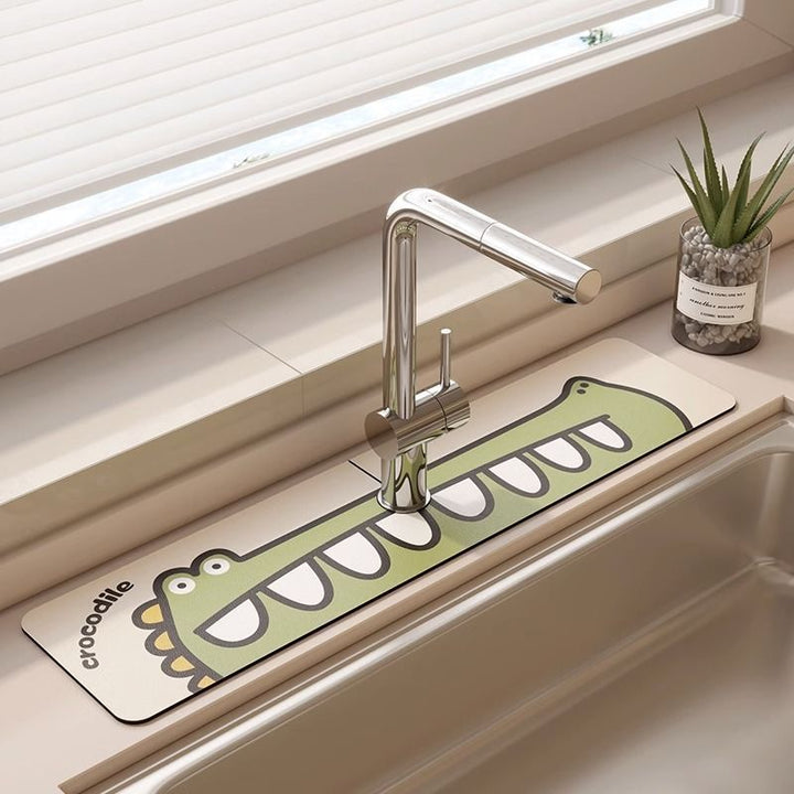 Crocodile-Themed Kitchen Sink Mat Kalsten