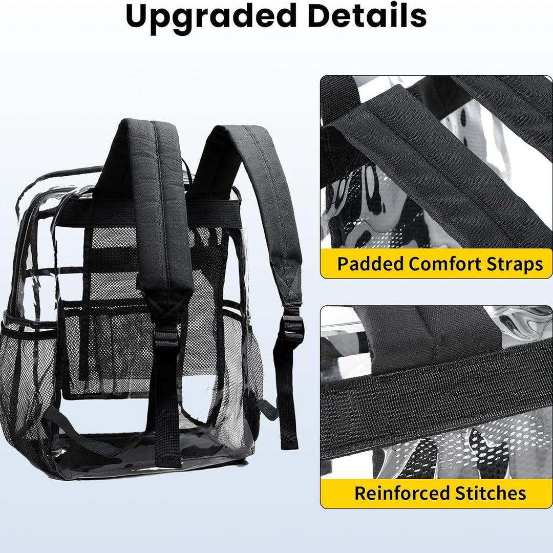 Transparent school bag with breathable mesh pockets Kalsten
