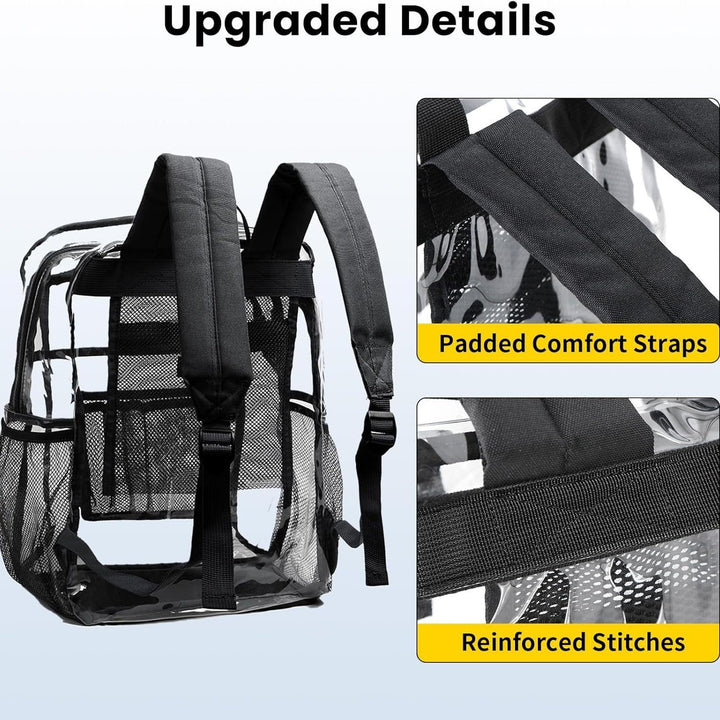 Transparent school bag with breathable mesh pockets Kalsten