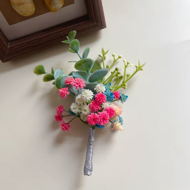 Floral Corsage with Mixed Succulents