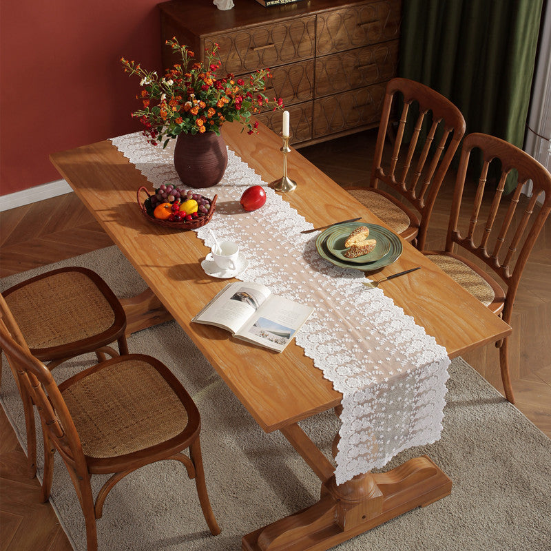 Elegant Floral Lace Table Runner