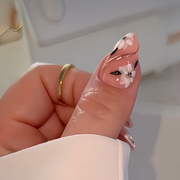 Artistic Floral Press-On Nail Enhancements Kalsten 1787913849