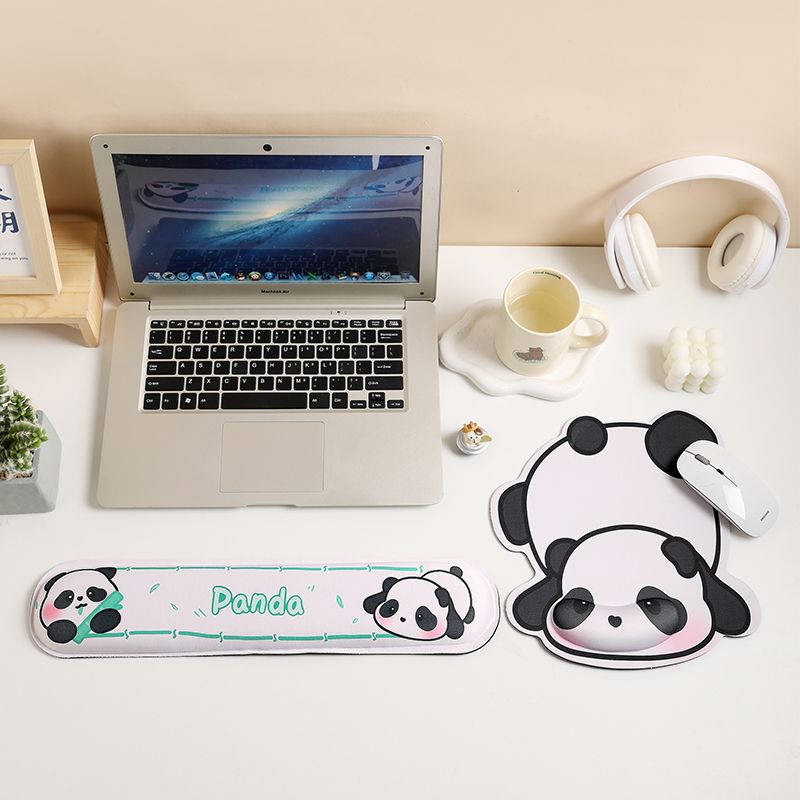 Cute Panda-Themed Ergonomic Wrist Support Mouse Pad