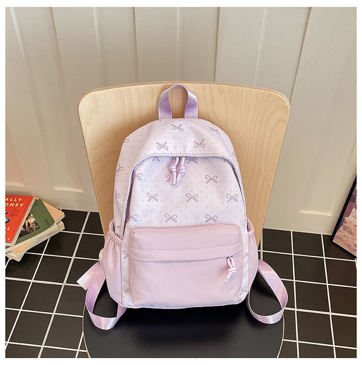 Cute everyday backpack with embroidered bows Kalsten