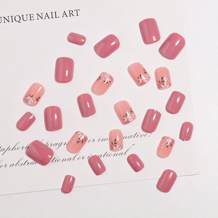 Artistic Floral Nail Design Press-On Set Kalsten