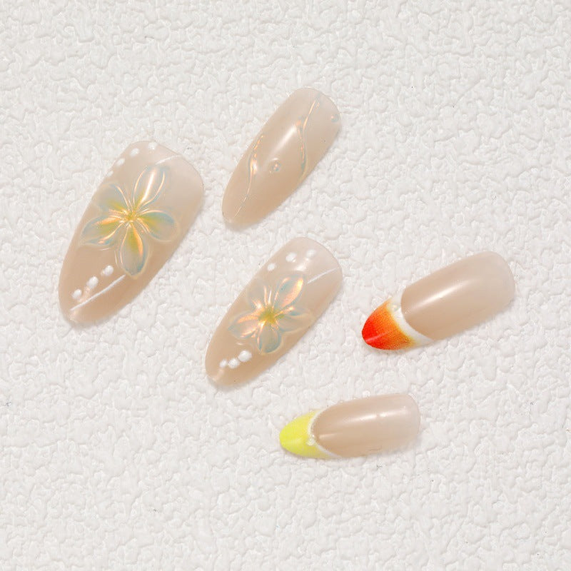 Artistic Nail Set with Floral Motifs Kalsten