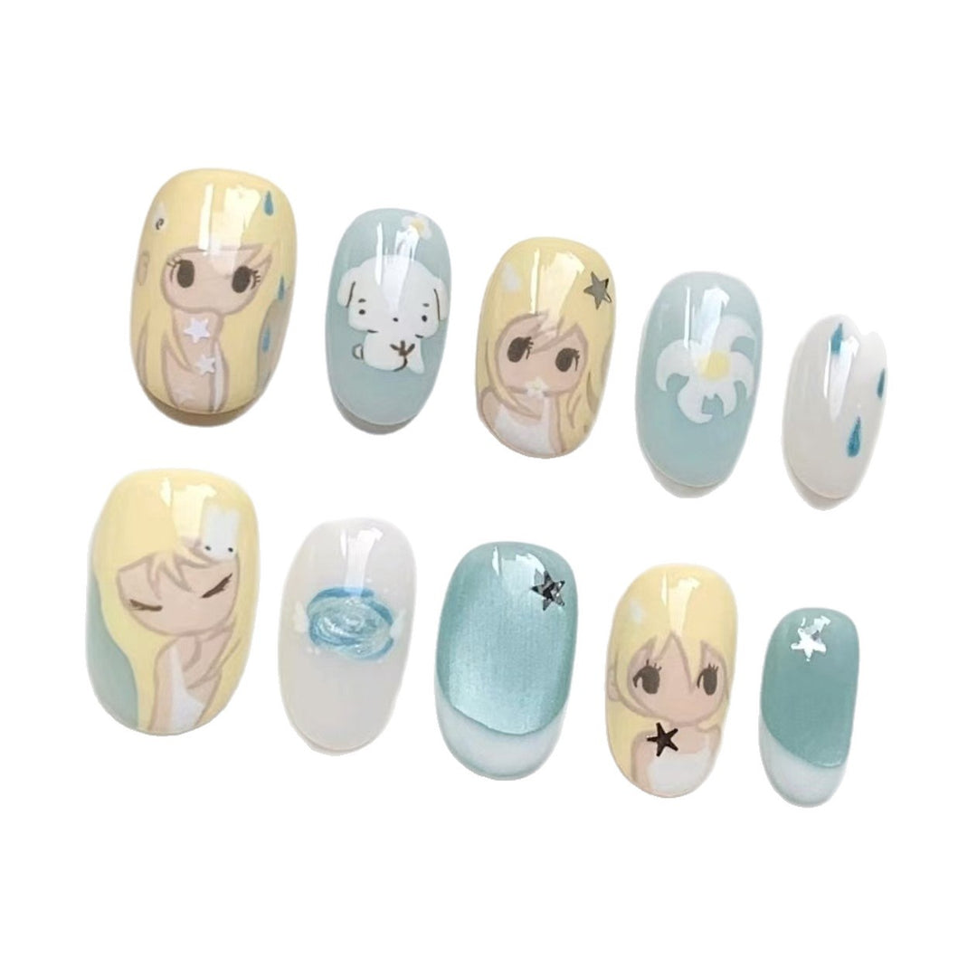 Creative Cartoon Press-On Nail Art Kalsten