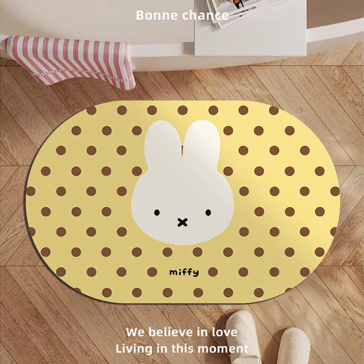 Cute Cartoon Rabbit Themed Area Rug