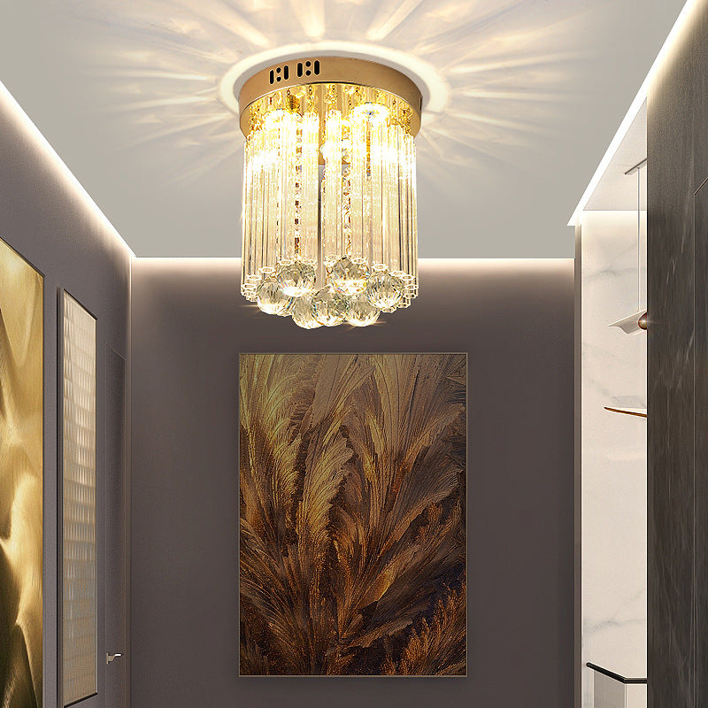 Crystal Cylinder Ceiling Light