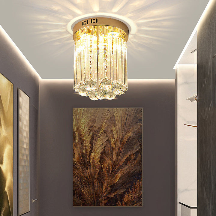 Crystal Cylinder Ceiling Light