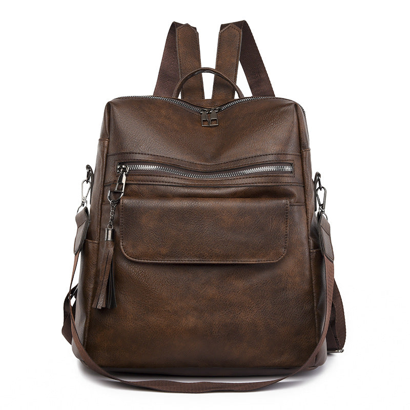 Multi-Functional Faux Leather Backpack Kalsten