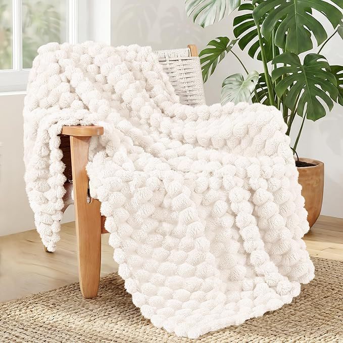 Plush Textured Decorative Throw Blanket