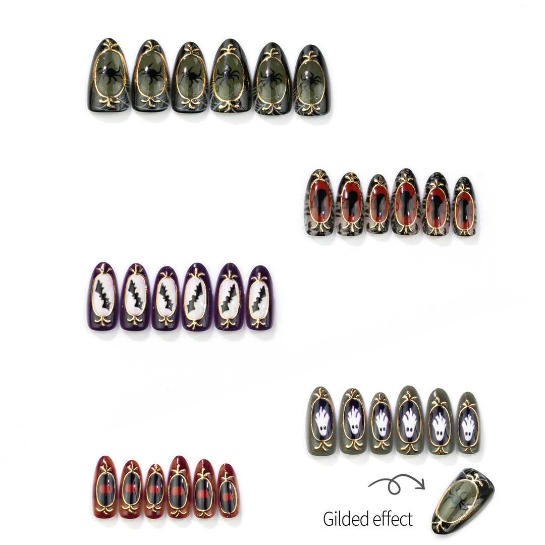 Halloween-Themed Press-On Nail Art Set 1790738757