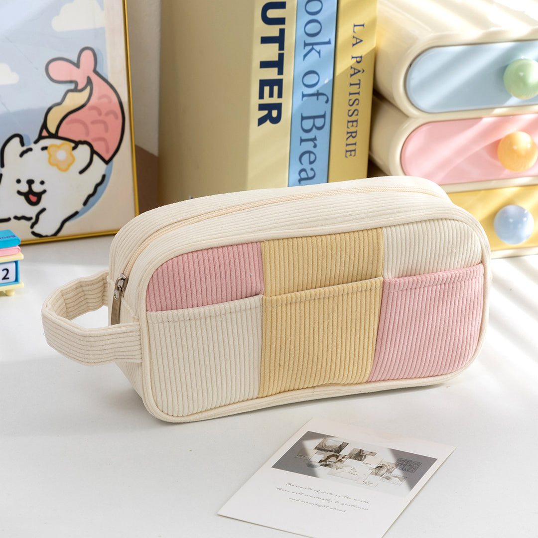 Stylish Textured Zippered Pencil Case Kalsten