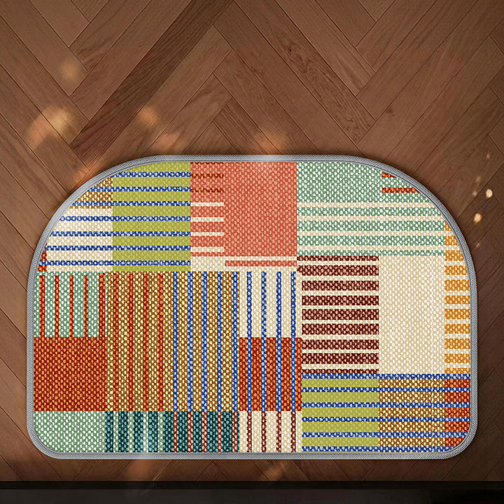 Non-Slip Geometric Pattern Kitchen Mat