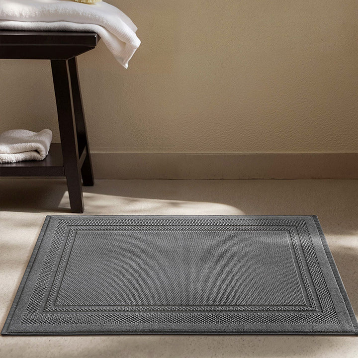 Plush Textured Bathroom Mat Kalsten