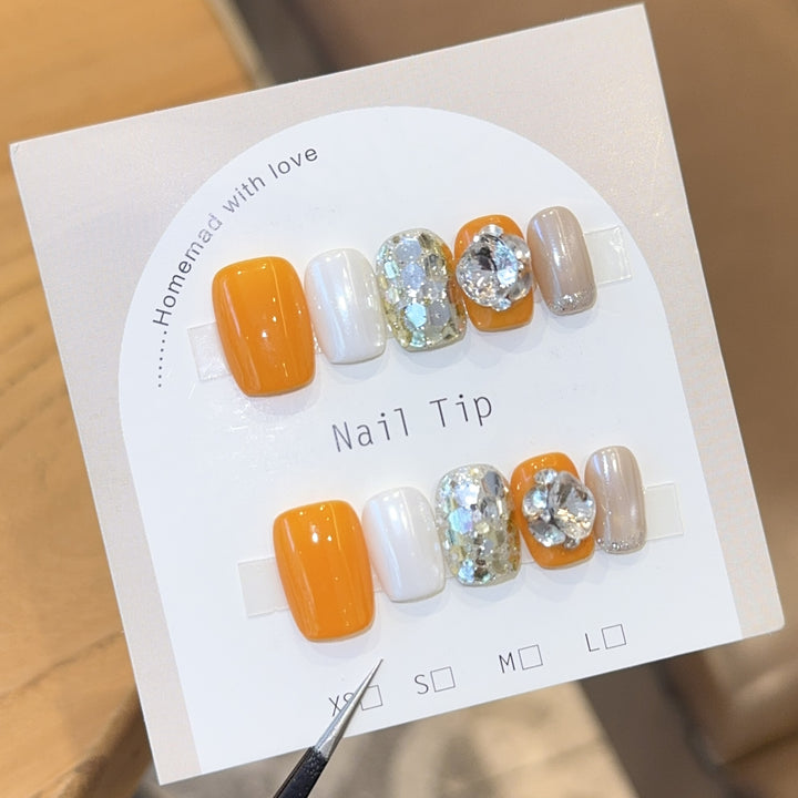 Nail Art Set with Sparkling Accents and Creative Designs Kalsten