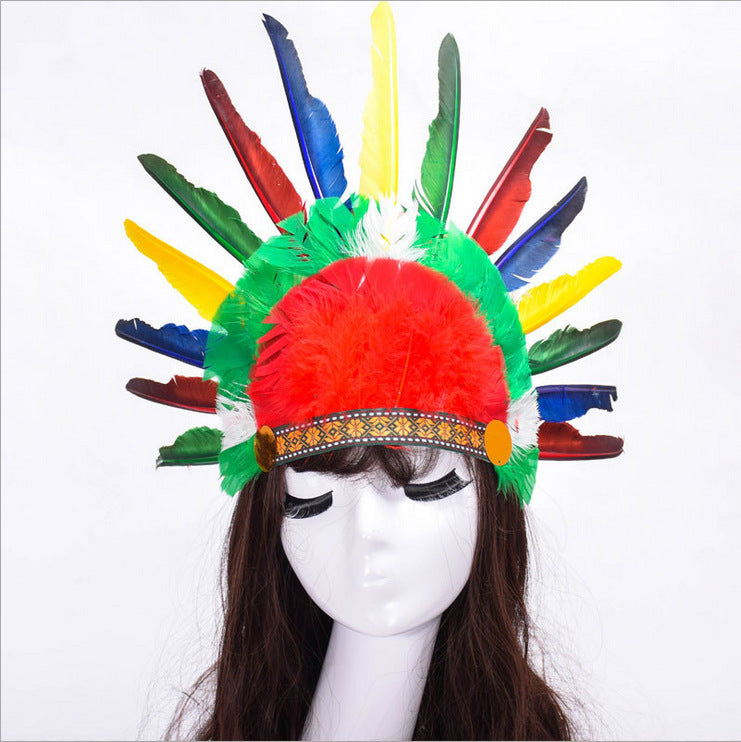Indian feather headgear