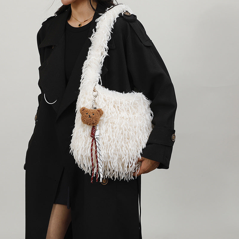 Fluffy Fringe Fashion Handbag