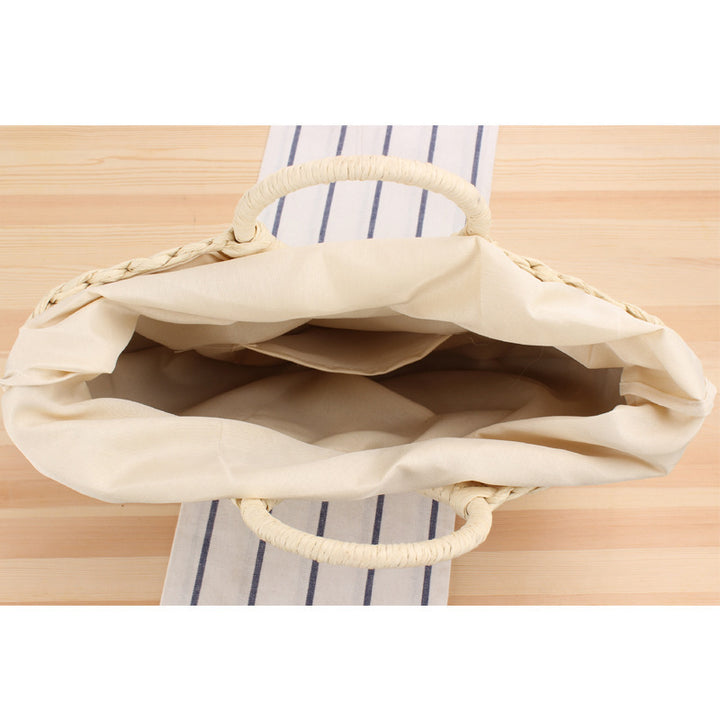 Elegant Straw Bag with Stiff Handle Kalsten