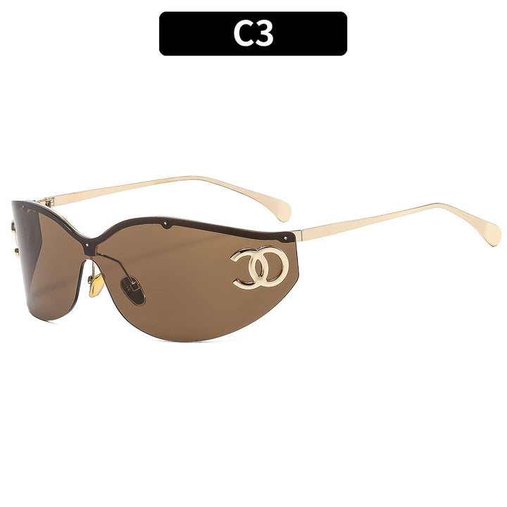 Chic Cat-Eye Shield Sunglasses