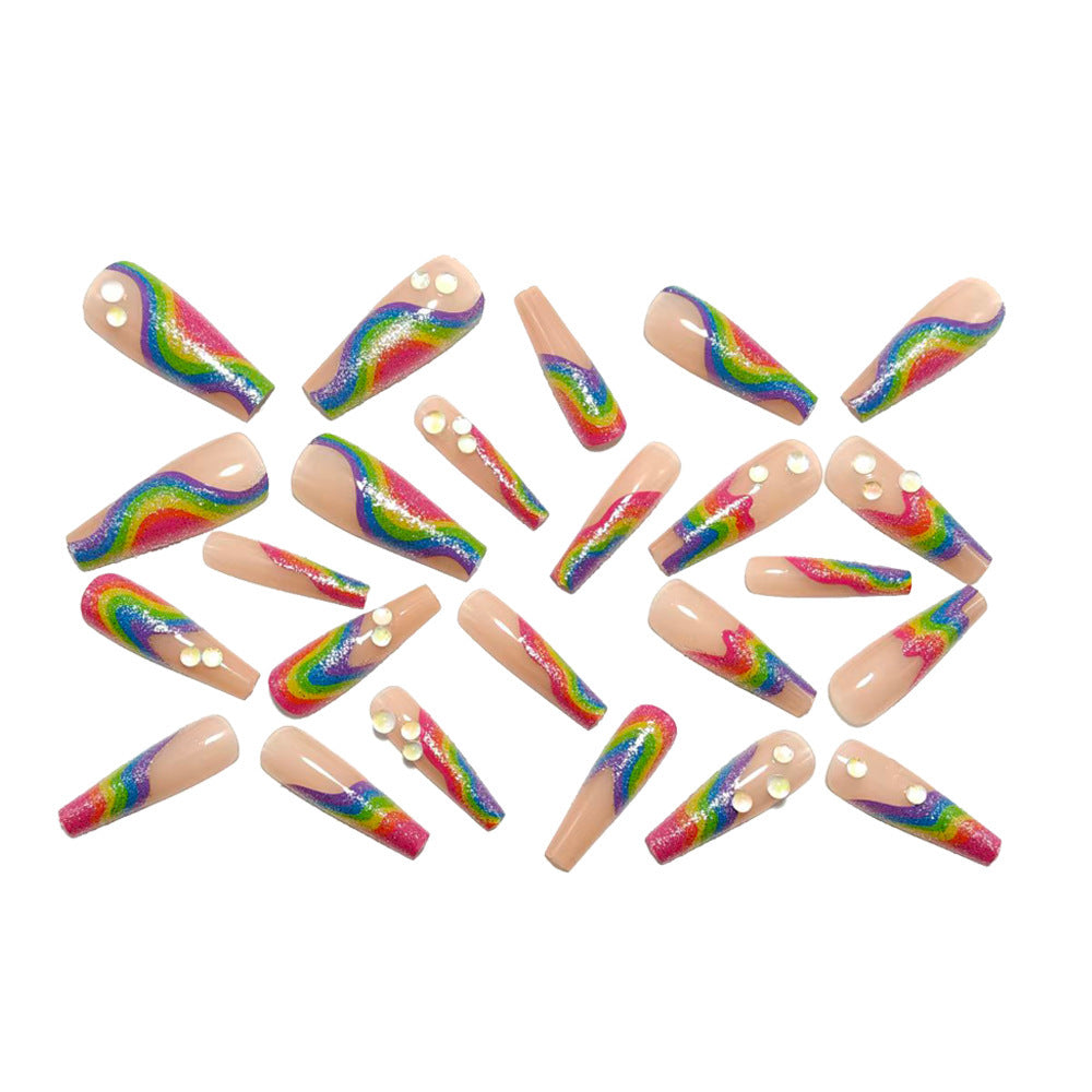 Creative Rainbow Design Art Nails Kalsten