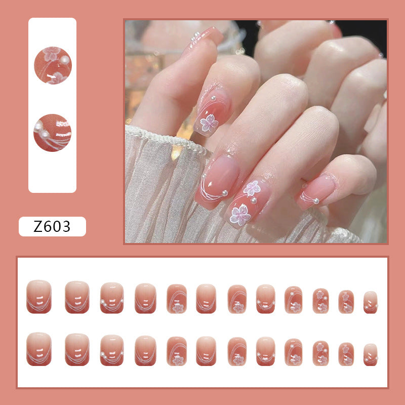 Floral Design Press-On Nails Kalsten