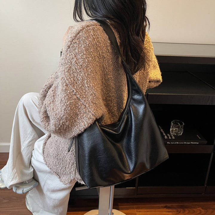 Soft Leather Slouchy Shoulder Bag Kalsten