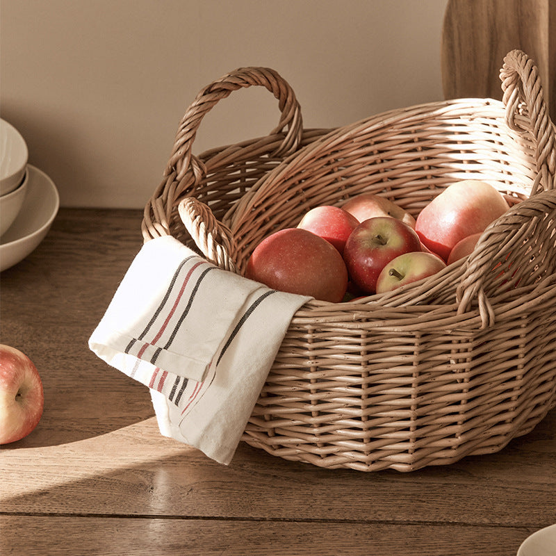 Beef Handcrafted Basket with Handle Kalsten