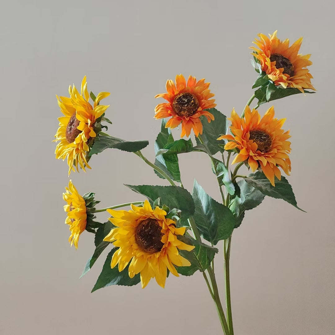 Lifelike Sunflower Stem Arrangement