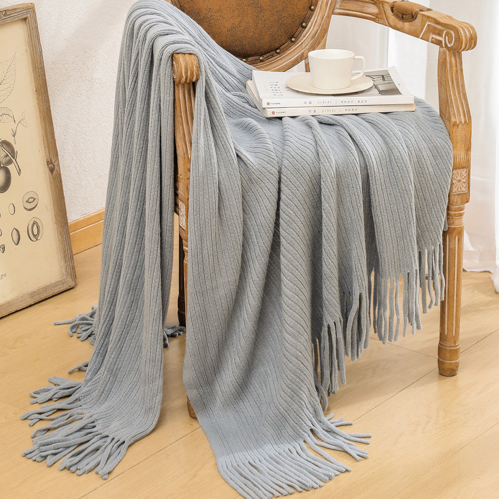 Cozy Knitted Throw Blanket