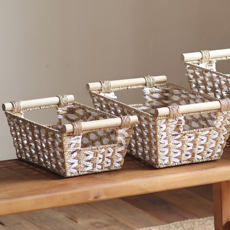 Handcrafted laundry basket made of natural material Kalsten