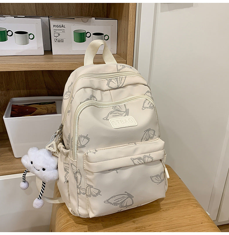 Butterfly Print Casual Backpack