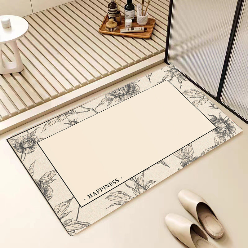 Floral Patterned Bath Mat