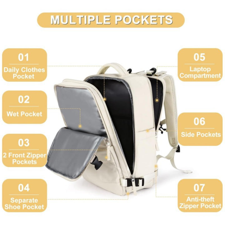 Multi-Compartment Travel Backpack Kalsten