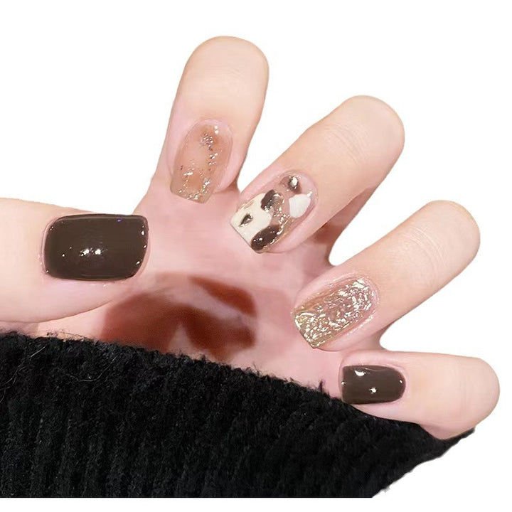 Artistic acrylic nails with modern animal design Kalsten